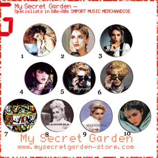 Madonna - 80's Portrait Pinback Button Badge Set 3a or 3b ( or Hair Ties / 4.4 cm Badge / Magnet / Keychain Set )